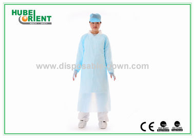 Anti Splash L XL Long Sleeve Disposable CPE Gown For Clean And Sanitary