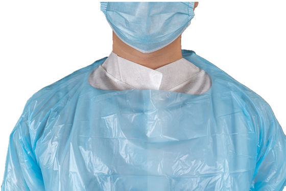Factory Price Medical Use CPE Protective Gown With Thumb-Loop Cuffs For Hospital