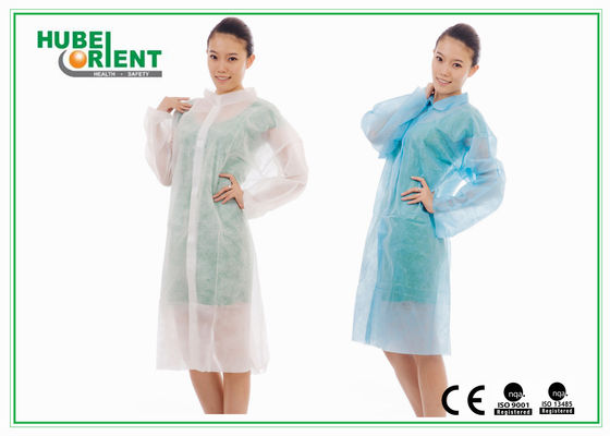 Nonwoven Disposable Visitor Coats With Shirt Collar