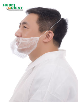Disposable Blue And White Beard Net Cover /Mouth Guard With Single Elastic