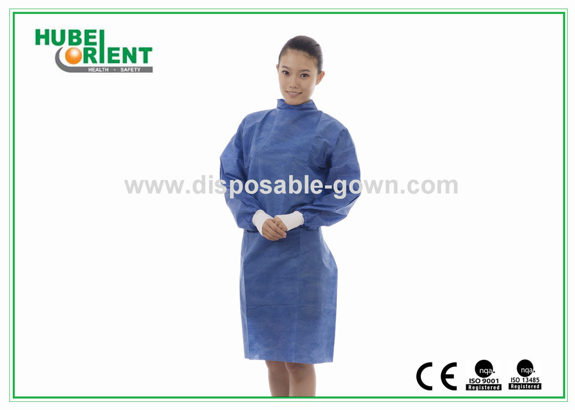 CE/ISO13485 Certificated  Single Use SMS Surgical Isolation Gown For Preventing Particle