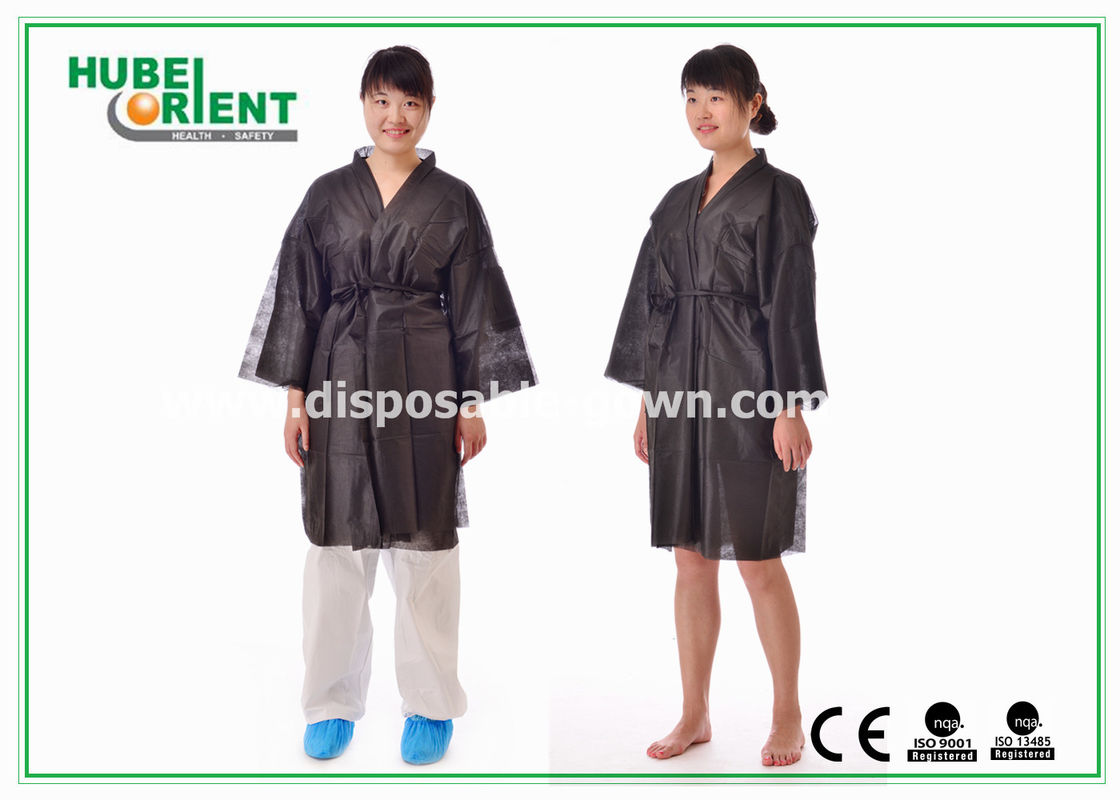 Breathable Soft Nonwoven Polypropylene Disposable Bathrobe for Spa Sauna