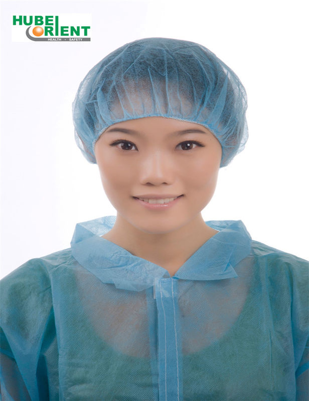 Single Elastic Free Size Nonwoven Disposable Round Bouffant Cap