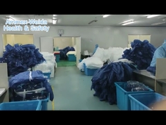 เสื้อผ้าทํางาน ไม่เนื้อผ้า ประเภทที่ 5 เสื้อคลุมใช้ครั้งเดียว พร้อมหมวกและรองเท้าเพื่อปกป้องร่างกาย