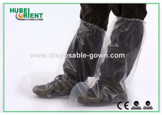 Plastic Disposable Shoe Cover Outdoor , Waterproof Rain Boot Cover For Hospital