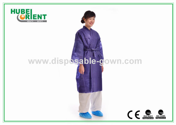 Custom Polypropylene Disposable Kimono Robe With Long Sleeves