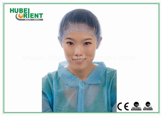 Round Non Woven Disposable Bouffant Cap With Single Elastic