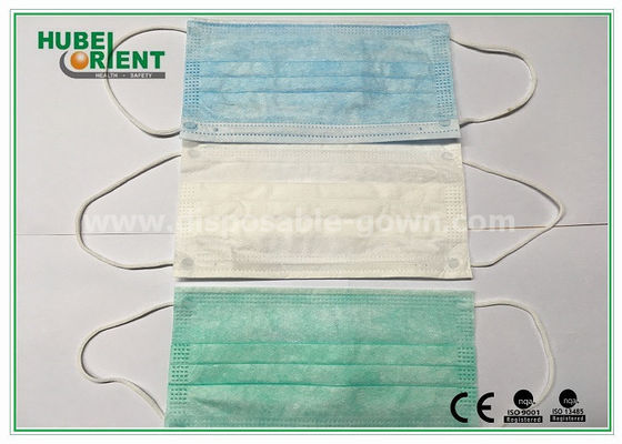 Type IIR Disposable Medical Face Mask With Latex Free Elastic Earloop