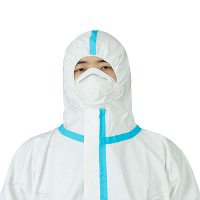 EN14126 EU Standard Type 4B/5B/6B Disposable PPE Protective Microporous Film Coverall