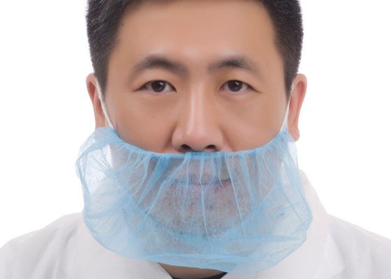 Disposable Double Elastic Nonwoven Polypropylene Beard Cover 10g/M2