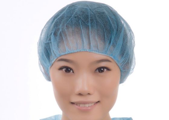 CE Breathable Disposable Non Woven Bouffant Cap
