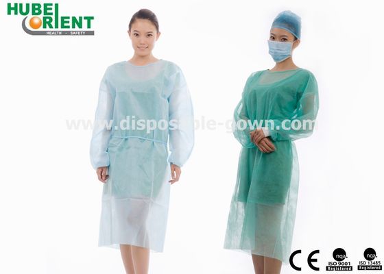 Antibacterial Disposable Medical Isolation Gown With Long Sleeves