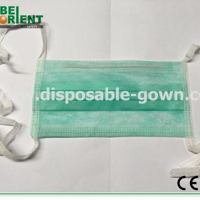 17.5x9.5cm Disposable Nonwoven Meltblown Tie On Face Mask For Medical Use