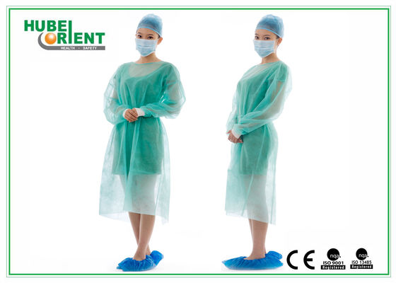 Single Use Nonwoven Isolation Gown With Knitted Wrist
