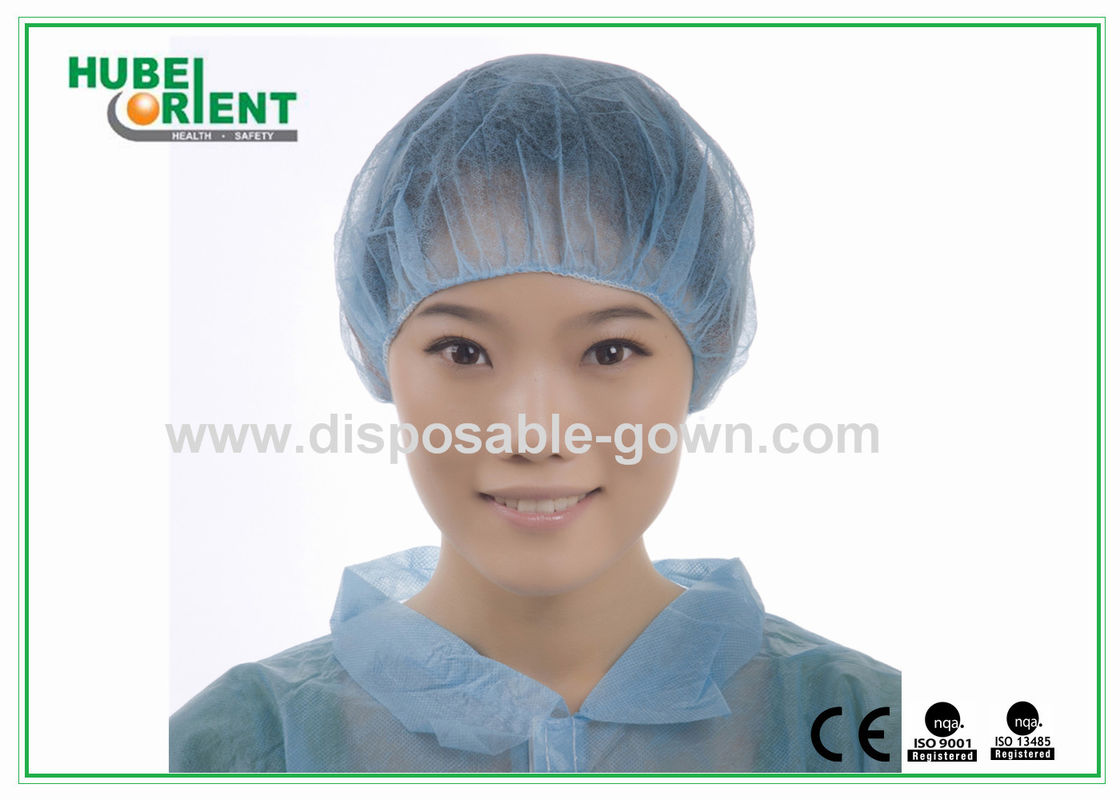 Soft Non Woven Bouffant Cap Breathable Disposable Head Cap with Elastic