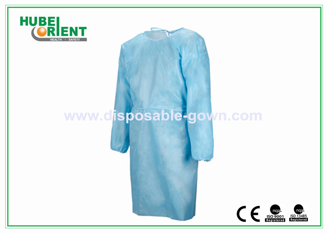 Disposable Nonwoven SMS Medical Isolation Gown With Long Sleeves