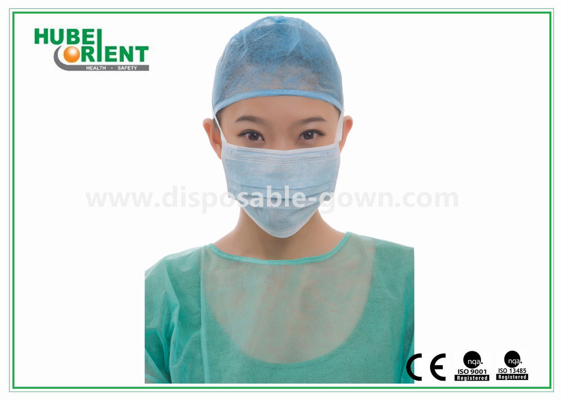 Hygienic Type IIR Tie On Disposable 3 Ply Face Mask