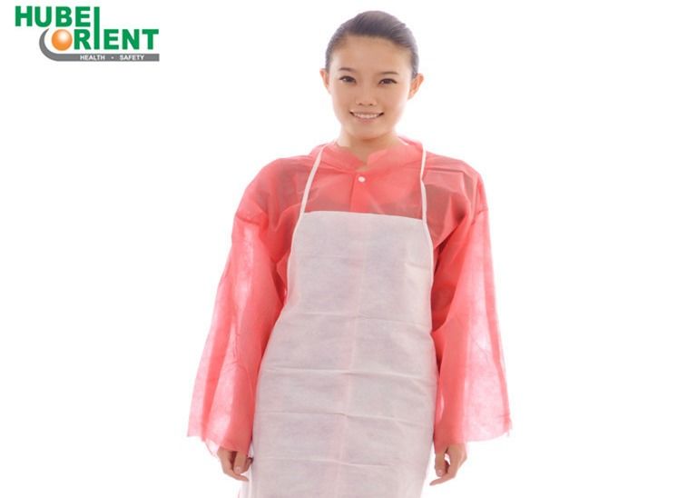 Economical Friendly 70x80cm Single Use Nonwoven Apron 40g/M2 For Factory