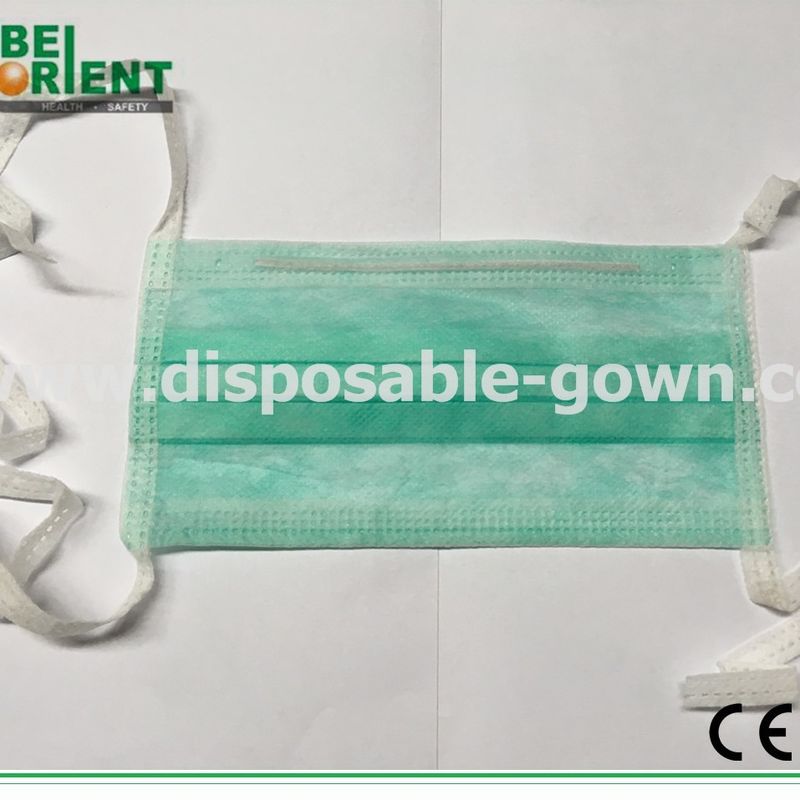 17.5x9.5cm Disposable Nonwoven Meltblown Tie On Face Mask For Medical Use